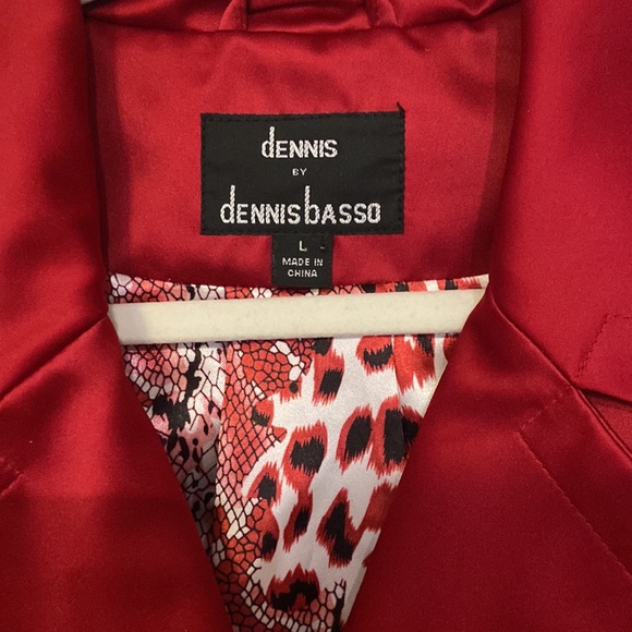Dennis by Dennis Basso Women’s Red Spring Coat Size Large Festive color, EUC. - Picture 3 of 17